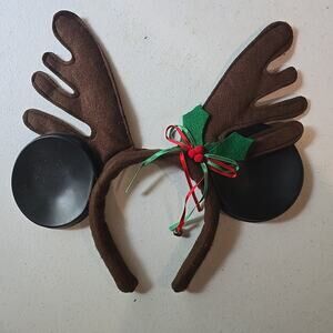 VTG Disney MICKEY MOUSE EARS Reindeer Antlers‎ Headband | Christmas